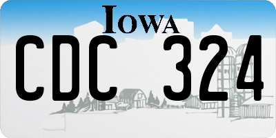 IA license plate CDC324