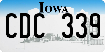 IA license plate CDC339