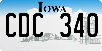 IA license plate CDC340