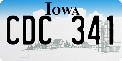 IA license plate CDC341