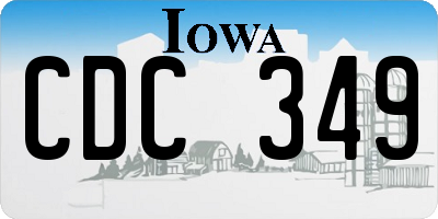 IA license plate CDC349