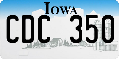 IA license plate CDC350