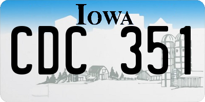 IA license plate CDC351