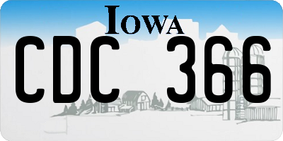 IA license plate CDC366