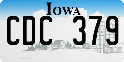 IA license plate CDC379