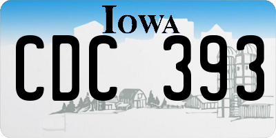 IA license plate CDC393