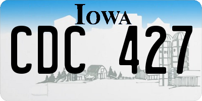 IA license plate CDC427