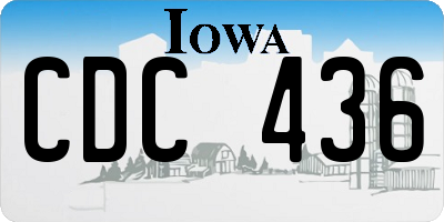 IA license plate CDC436
