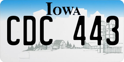 IA license plate CDC443