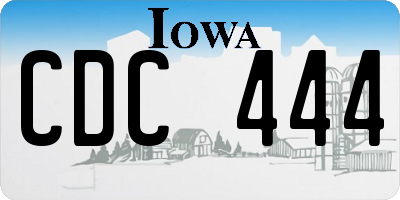 IA license plate CDC444