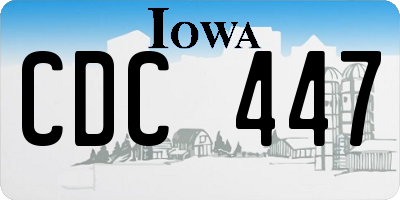 IA license plate CDC447