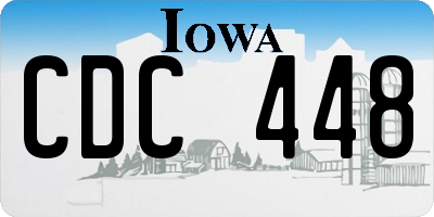 IA license plate CDC448
