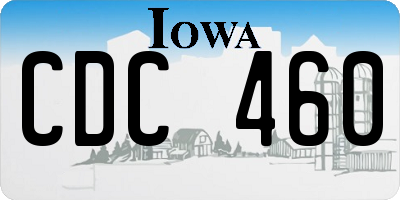 IA license plate CDC460