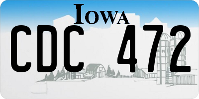 IA license plate CDC472
