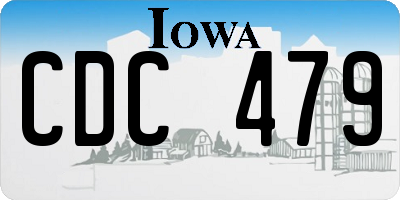 IA license plate CDC479