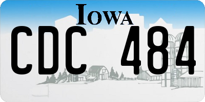 IA license plate CDC484