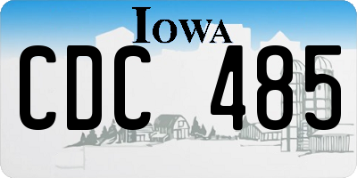 IA license plate CDC485