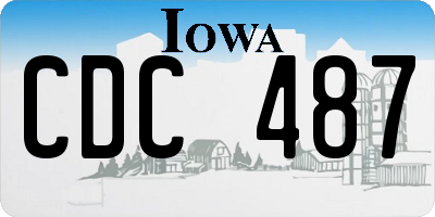 IA license plate CDC487