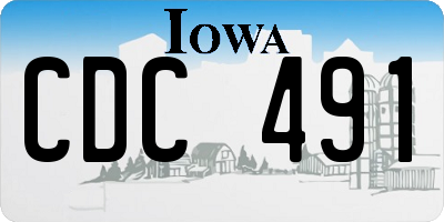 IA license plate CDC491
