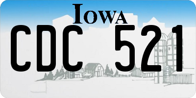 IA license plate CDC521