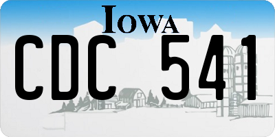IA license plate CDC541