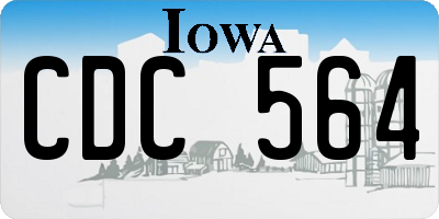 IA license plate CDC564