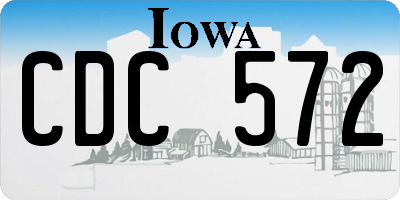 IA license plate CDC572