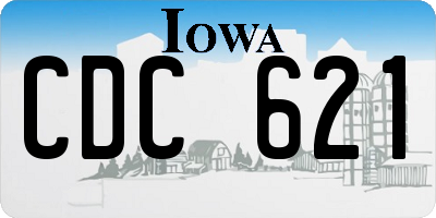 IA license plate CDC621