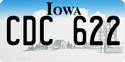 IA license plate CDC622