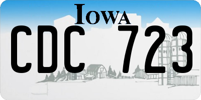 IA license plate CDC723