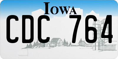 IA license plate CDC764