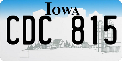 IA license plate CDC815