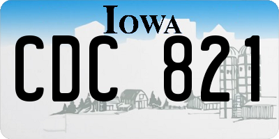 IA license plate CDC821