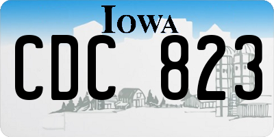 IA license plate CDC823