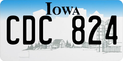 IA license plate CDC824