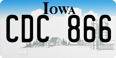 IA license plate CDC866