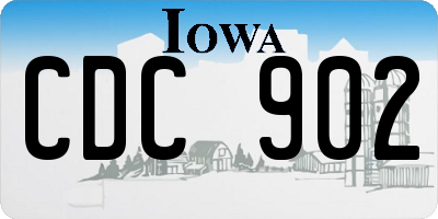 IA license plate CDC902