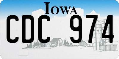 IA license plate CDC974