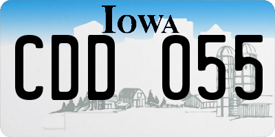 IA license plate CDD055
