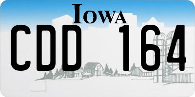 IA license plate CDD164