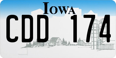 IA license plate CDD174