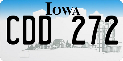IA license plate CDD272