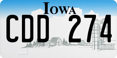 IA license plate CDD274