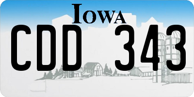 IA license plate CDD343