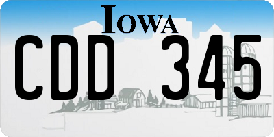 IA license plate CDD345