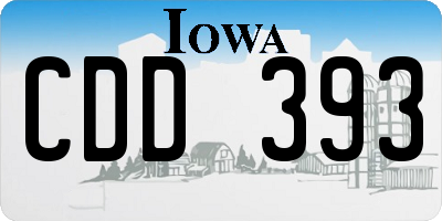 IA license plate CDD393