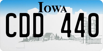 IA license plate CDD440