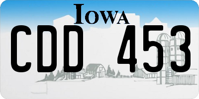 IA license plate CDD453