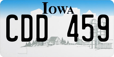 IA license plate CDD459