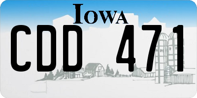 IA license plate CDD471